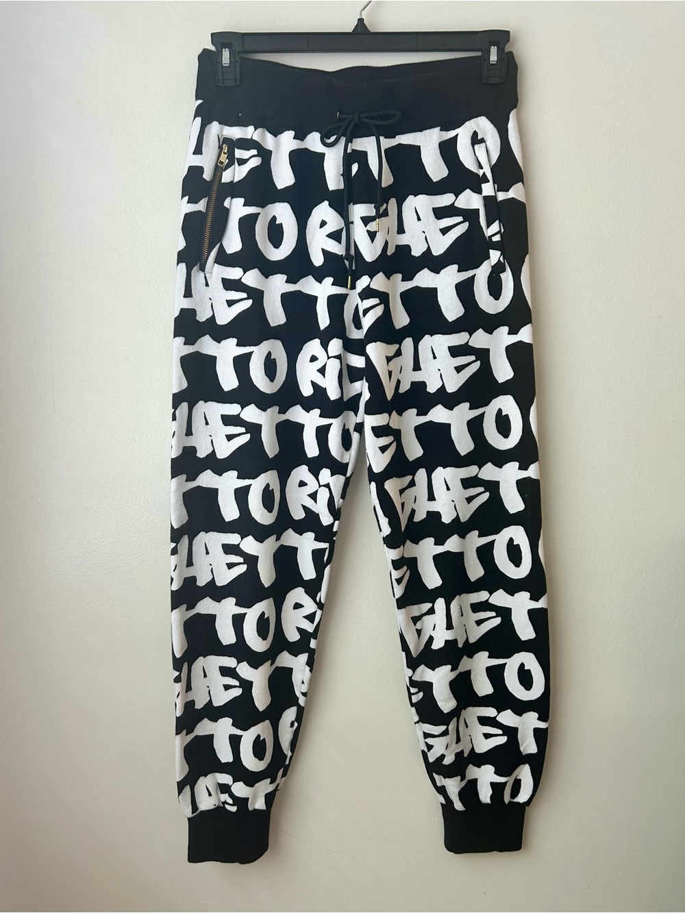 Joyrich Black & White Graffiti Track Joggers